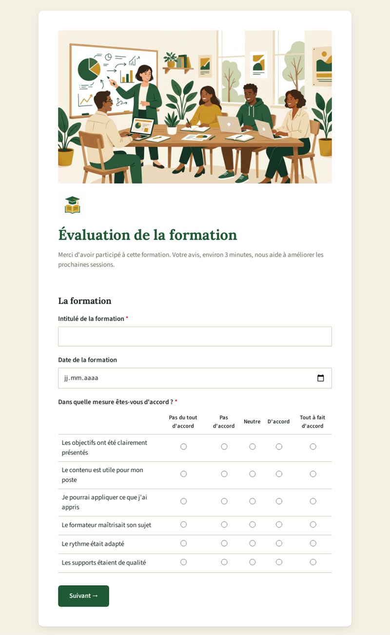 Évaluation de la formation